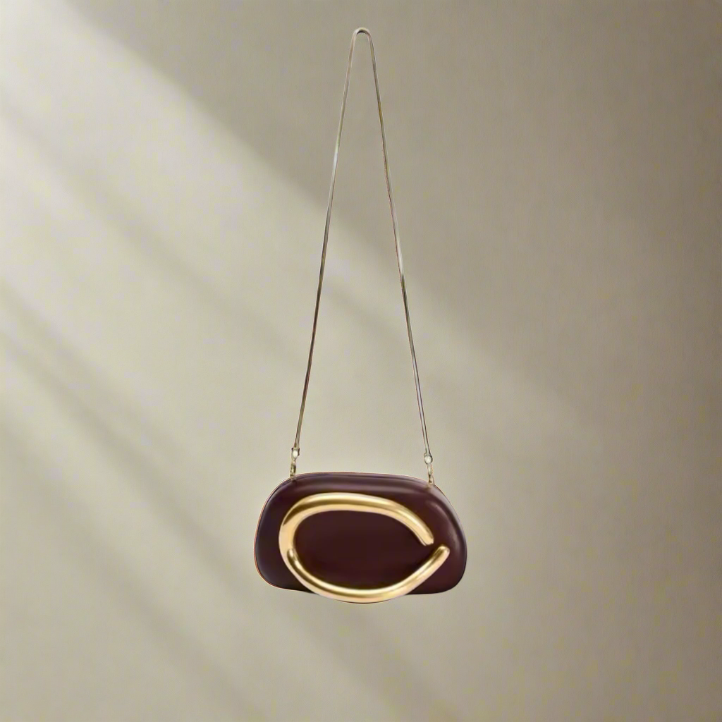 Glam Curved Handle Bag