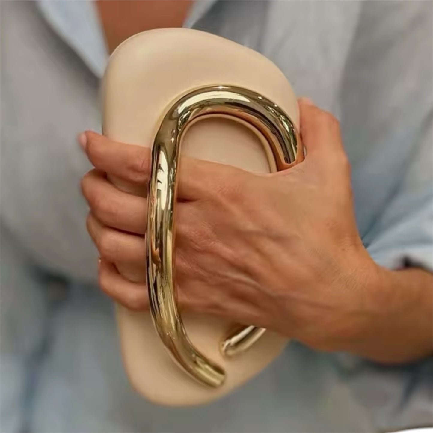 Glam Curved Handle Bag