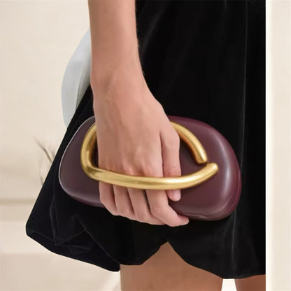 Glam Curved Handle Bag
